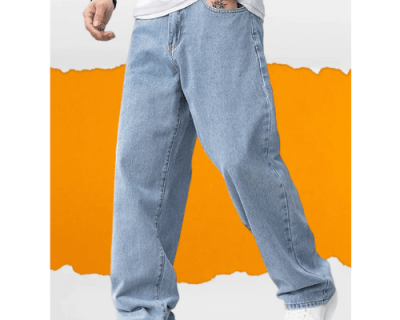 Lymio Men's Jeans | Denim Pants | Baggy Jeans for Men light blue
