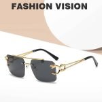 UV Protection Rectangular Sunglasses - Stylish & Versatile (Black, Unisex) - Image 4