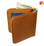 Compact Tan Artificial Leather Wallet with 9 Card Slots – Perfect for Any Occasion - Image 3