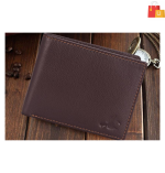 Men's Casual Brown Genuine Leather RFID Wallet – Compact and Secure with 4 Card Slots - Image 4