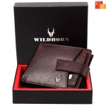 Men's Compact Maroon Genuine Leather RFID Wallet – Stylish & Secure with 5 Card Slots