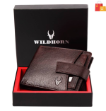 Men's Compact Maroon Genuine Leather RFID Wallet – Stylish & Secure with 5 Card Slots