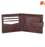 Men's Compact Maroon Genuine Leather RFID Wallet – Stylish & Secure with 5 Card Slots - Image 3