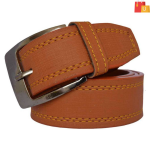 Men's Tan Artificial Leather Belt – Stylish and Durable Accessory
