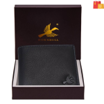 Men Casual, Formal, Trendy Black Genuine Leather RFID Wallet - Regular Size  (4 Card Slots)