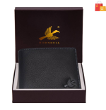 Men Casual, Formal, Trendy Black Genuine Leather RFID Wallet - Regular Size  (4 Card Slots)