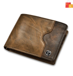 Men Casual Brown Artificial Leather RFID Wallet - Mini  (6 Card Slots)
