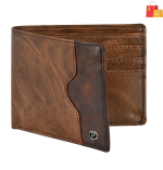 Men Casual Brown Artificial Leather RFID Wallet - Mini  (6 Card Slots) - Image 3