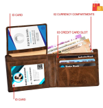 Men Casual Brown Artificial Leather RFID Wallet - Mini  (6 Card Slots) - Image 2