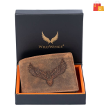 Versatile Men's Brown Genuine Leather RFID Wallet – Stylish for Casual, Formal, and Evening Use (9 Card Slots)