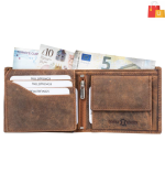 Versatile Men's Brown Genuine Leather RFID Wallet – Stylish for Casual, Formal, and Evening Use (9 Card Slots) - Image 2