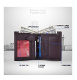 Men Casual, Formal, Evening/Party, Travel, Trendy Brown Genuine Leather RFID Wallet  (7 Card Slots) - Image 2