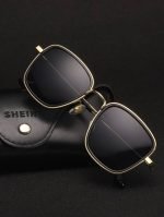 Retro Square Sunglasses (52) with UV Protection – Perfect for Men & Women, Ideal for Riding - Image 3