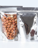 SHOP TRANSPARENT FRONT & SILVER BACK REUSABLE FOOD-GRADE STORAGE STAND-UP POUCHES WITH SILVER ZIPPER - Image 2