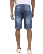 Men's Denim Blue Shorts - Image 2