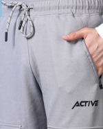 Solid Grey Track Pants for Men - Image 2
