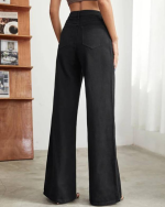 Women's Black Straight Fit High-Rise Jeans - Image 2