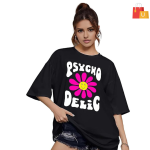 Women’s Oversized T-Shirt | Casual Printed Round Neck Longline Design