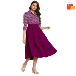 Women’s Fit and Flare Purple Dress | Elegant and Stylish One-Piece Outfit for All Occasions
