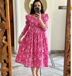 Trendy Women's Fit-and-Flare White Dress with Heart Print | Rayon Short Dress with Square Neck & Flowy Skirt | Stylish Outfit for Women & Girls - Image 2