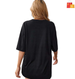 Women’s Oversized T-Shirt | Casual Printed Round Neck Longline Design - Image 2