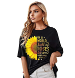 Women’s Oversized T-Shirt | Casual Printed Round Neck Longline Design