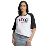 Baggy Fit Graphic T-Shirt for Women & Girls | Round Neck, Drop Shoulder, Half Sleeve Cotton Design (Sizes: S to XL) .