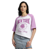 Baggy Fit Graphic T-Shirt for Women & Girls | Round Neck, Drop Shoulder, Half Sleeve Cotton Design (Sizes: S to XL) .
