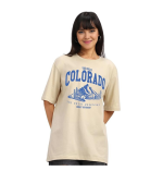 Baggy Fit Graphic T-Shirt for Women & Girls | Round Neck, Drop Shoulder, Half Sleeve Cotton Design (Sizes: S to XL) .