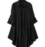 Solid Rayon Shirt Dress for Women – Office & Casual Wear by Leriya Fashion