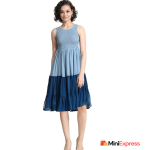 KERI PERRY Dresses for Women, Western Dresses for Women, Dress for Women, Dresses for Women, Short A-Line Dress for Girls, Maxi Dress for Women, Georgette Western Dress, Sky Blue Colour Western Dress