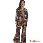 Claura Co-Ord Set for Women | Printed Tunic & Trousers Combo