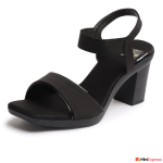 Stylish and Comfortable Block Heel Sandals with Ankle Strap for Women and Girls - Image 2