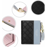 Compact Maroon & Grey Artificial Leather Wallet for Women – Mini Design - Image 2