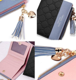 Compact Maroon & Grey Artificial Leather Wallet for Women – Mini Design - Image 3