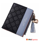 Compact Maroon & Grey Artificial Leather Wallet for Women – Mini Design