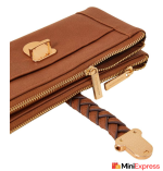 Women’s Casual Tan Artificial Leather Wallet – 8 Card Slots - Image 4