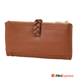 Women’s Casual Tan Artificial Leather Wallet – 8 Card Slots - Image 2