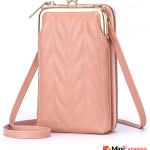 Chic Women’s Pink Artificial Leather Wallet – Compact Design with 4 Card Slots