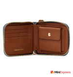 Dual-Tone Women’s Brown and Blue Artificial Leather Wallet – Compact with 3 Card Slots - Image 3
