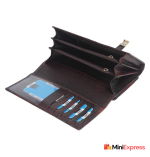Women’s Regular-Size Brown Wrist Wallet – Genuine Leather Design with 5 Card Slots - Image 3