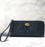 Premium Women’s Casual Wallet in Blue Genuine Leather – Spacious Design