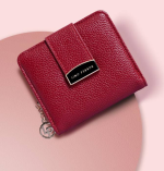Elegant Women’s Blue Artificial Leather Wallet – Casual Design with 6 Card Slots
