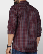 Men's Classic Regular Fit Checkered Spread Collar Formal Shirt - Image 4