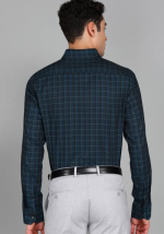 Elegant Slim Fit Formal Shirt for Men – Modern Checkered Design - Image 2