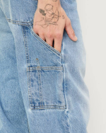 Men's Loose Fit Mid-Rise Grey Denim Jeans - Image 4