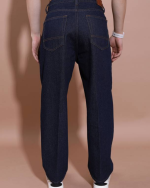 Men Regular Fit Mid Rise Dark Blue Jeans - Image 3