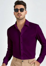 Classic Men’s Formal Shirt – Spread Collar and Regular Fit for Versatile Wear