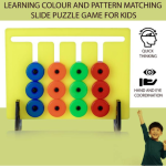 Extrawish Montessori Slide Puzzles - Brain Game for Kids Activity Toys (Multicolor) - Image 2