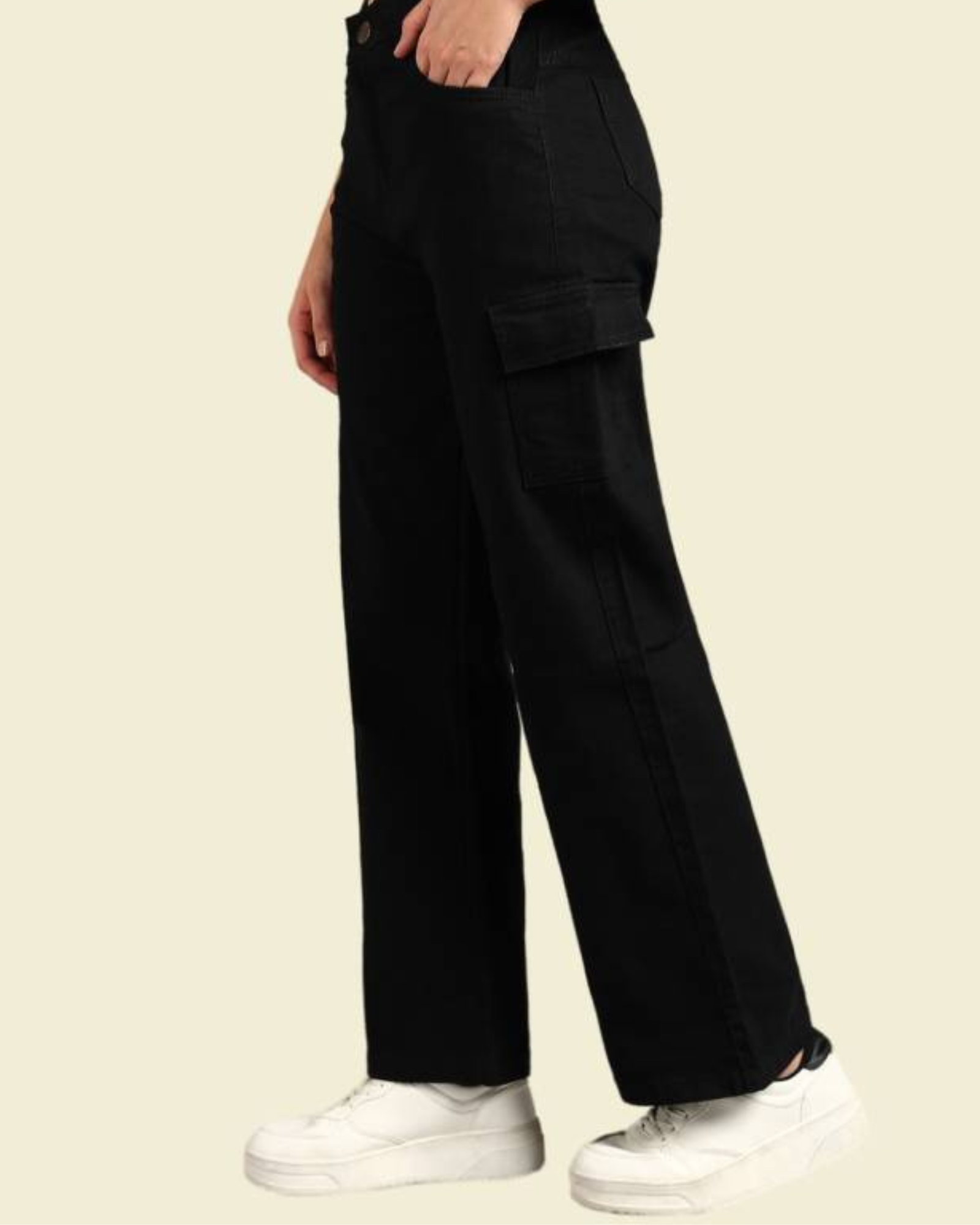 Untitled design - 2024-12-18T131936.880 Stylish Women’s Loose Fit Black Jeans - Mid Rise Comfort - Image 1